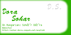 dora sohar business card